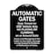 Signmission Designer Series-Automatic Gates Gate Timed For One Vehicle Only, 24" x 18", BW-1824-9995 A-DES-BW-1824-9995 - alternate 1